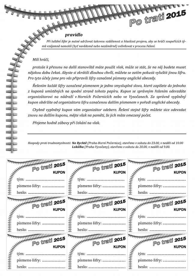 Informace o šifrách s písmeny