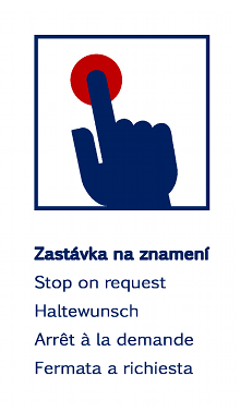 Samolepka umístěná ve vlaku